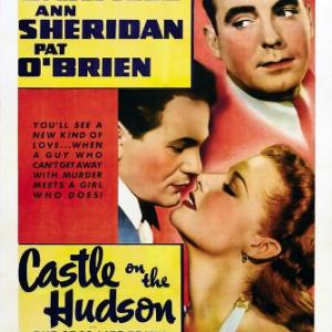 John Garfield Pat OBrien and Ann Sheridan in Castle on the Hudson 1940