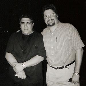 Vincent Pastore and executive producer Steven Jon Whritner on the set of Repo Men Stealing For A Living