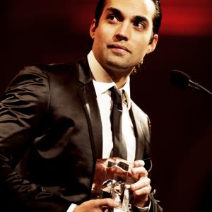James Floyd receives a BIFA for his performance in My Brother The Devil at 2012 British Independent Film Awards