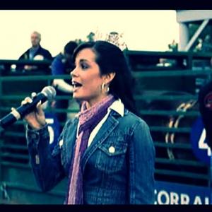 Actress/Singer, Amiée Conn, Miss Sonoma County 2006 - Miss California and Miss America program titleholder, singing the National Anthem at the Sonoma County Fair.