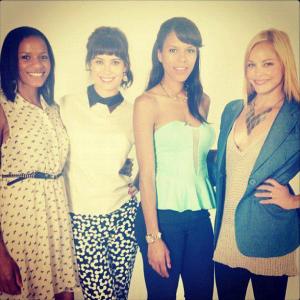 Angela Couch, Amiée Conn, Grasie Mercedes and Amy Paffrath on set 'Style Me Grasie' Fashion Mash episode, LookTV network.