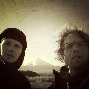 Benedikt Partenheimer and Bjoern Richie Lob in Japan shooting a new interpretation of Hokusais Thirtysix Views of Mount Fuji