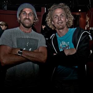 Taylor Steele and Bjoern Richie Lob at the Keep Surfing Premiere in Byron Bay Australia