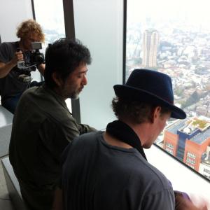 Benedikt Partenheimer Aida Makoto and Bjoern Richie lob at Maori Art Museum Tokyo  making of  Turnaround of Aida Makoto and documentary film shooting