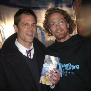 Jhonny Knoxville and Bjoern Richie Lob presenting Keep Surfing at the ESPN in New York