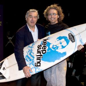 Robert de Niro und KEEP SURFING director Bjoern Richie Lob at the Tribeca Filmfestival in New York Bob loves KEEP SURFING!