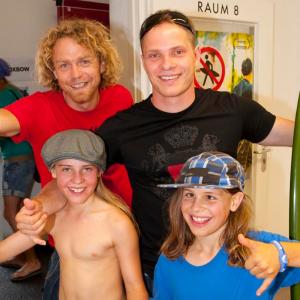 Sebastian Steudtner and Bjoern Richie Lob at a Kids Charity Event