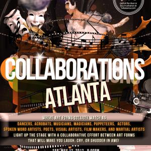Poster for Collaborations Atlanta featuring the Mother of God Visits Hell by Daniel Guyton