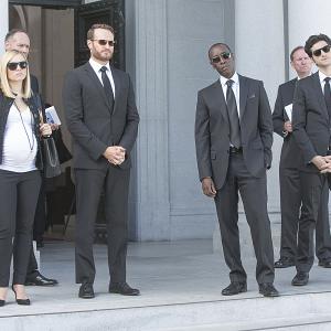 Still of Don Cheadle, Kristen Bell, Josh Lawson and Ben Schwartz in House of Lies (2012)