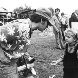 Still of Drew Barrymore and Steven Spielberg in Ateivis 1982