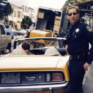 Alexander as Internal Affairs Officer Turner  on break during San Francisco filming of CBS series Nash Bridges