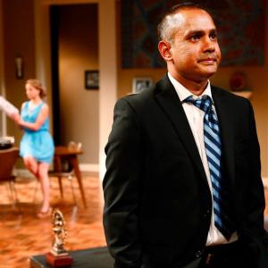 Disgraced PlayMakers Repertory Company Chapel Hill NC Rajesh Bose and Nicole Gabriella Scipione