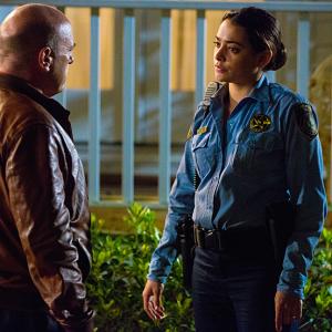 Still of Dean Norris and Natalie Martinez in Under the Dome 2013