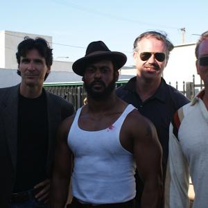 on the set of Lineage with Glenn Herman and other cast