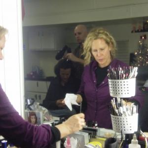 Kim Dildines makeup person on the set of Criminal Minds