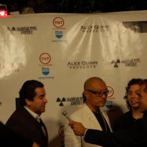 Fuad C'Amanero At Red Carpet Event With Friends Cary Tagawa and Gustavo Cardozo