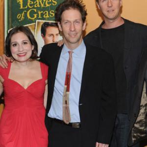 Edward Norton Tim Blake Nelson and Lucy DeVito at event of Leaves of Grass 2009