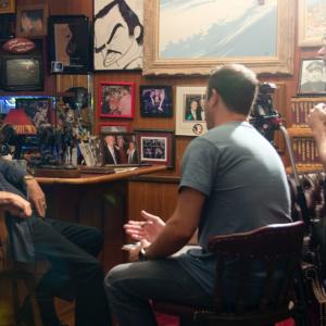 Derek Wayne Johnson interviewing Burt Reynolds for the upcoming documentary John G Avildsen King of the Underdogs