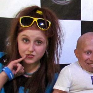 Presley  with Verne Troyer from Austin Powers!!