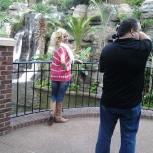 James Magnum Cook shooting with Magnums Models Team Model Emily Chastain at the Opryland Hotel in 2013!