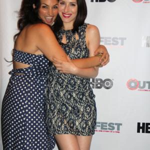 Outfest Film Festival Good Mourning Lucille premiere sponsored by HBO CoStars Mercedes LeAnza and Sarah Connine