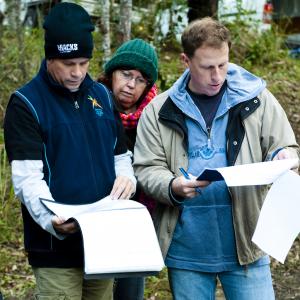 Going through the Script with Wayne (Director) and Jackie (Continuity)