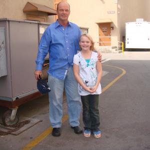 John Finn (John Stillman) and Megan Helin (Lilly Rush, Age 10) on the set of Cold Case