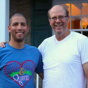 Jason Baustin and Stephen Tobolowsky on the set of Guys and Girls Cant Be Friends