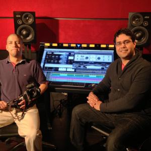 Jason Baustin and Matthew Shell filming Genesis Music Video at Steven Slates Studio
