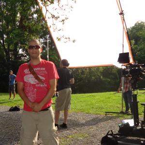 Jason Baustin on the set of Guys and Girls Cant Be Friends