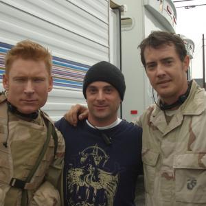 On set of The Devils Tomb Zack Ward me and Jason London