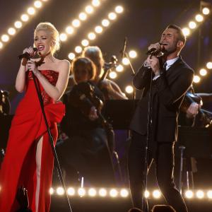 Gwen Stefani and Adam Levine in The 57th Annual Grammy Awards 2015