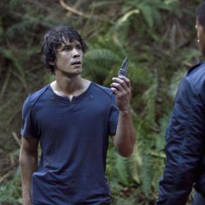 Still of Eli Goree and Bob Morley in The 100 2014