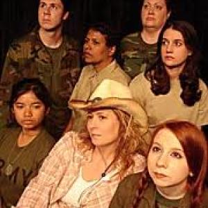 Gina Montana c as Steele an Army Intelligence officer from Mississippi  with cast from A Piece of My Heart stage drama produced by Actors Theatre of New Orleans