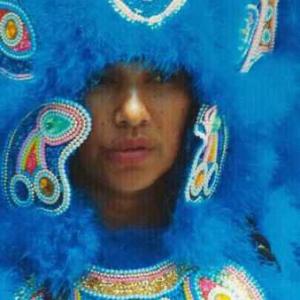 Gina Montana Big Queen Yellow Pocahontas Mardi Gras Indians New Orleans Louisiana Traditional Folk Artist