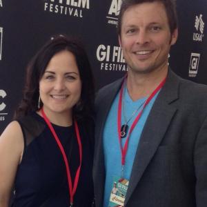 Co-Star Zack Starr and Step on the red carpet at the GI Film Festival for TEDESKY