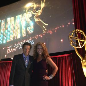 Randy Rosenbloom and Arriane Alexander Presenters at 65th Los Angeles Emmys