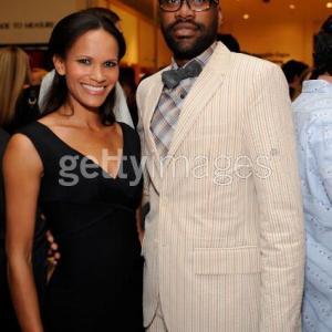 Amanda Luttrell Garrigus and designer Cornell Collins attend the Saks Fifth Avenue Chrysalis event Beverly Hills CA