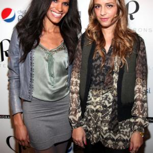 Amanda Luttrell Garrigus and Charlotte Ronson backstage at the Charlotte Ronson Fall 2011 collection New York Fashion Week