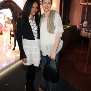 Amanda Luttrell Garrigus and Kelly Rutherford at NYFW Fall 2011