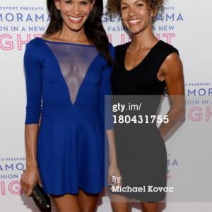 Actresses Amanda Luttrell Garrigus L and Erica Luttrell attend Glamorama Fashion in a New Light benefiting AIDS Project Los Angeles presented by Macys Passport at Orpheum Theatre in Los Angeles California