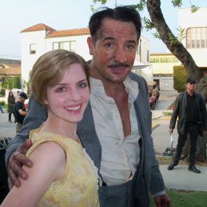 on set of The Artist with Jean Dujardin