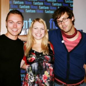 Andrew HaydenSmith Helen Oakleigh and Daniel King at the launch of Fantom Films sitcom Fight For The Remote