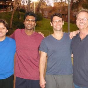 Brahmin Bulls, Feb 2012 (L-R) Adrian Schemm (Hugo), Sendhil Ramamurthy, Justin Bartha, Bill Schemm
