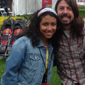 Caitlin Sanchez with Dave Grohl