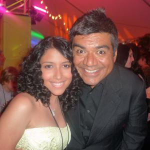 Caitlin Sanchez with George Lopez