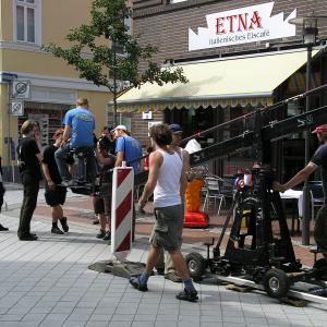 Andreas Cyrenius directing a music video for the band Engelhai near Hannover