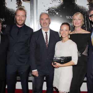 Larry Franco, Rhys Ifans, Roland Emmerich, Kirstin Winkler, Joely Richardson, John Orloff at the NYC ANONYMOUS premiere