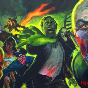 zombie painting for a theme park