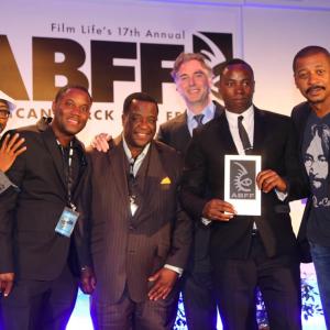 Spike Lee, Robert Townsend with writer/director Stephen Lloyd Jackson & other 17th ABFF nominated directors
